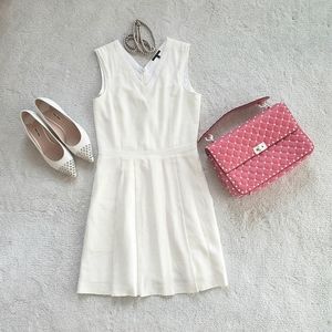 THEORY white linen tennis-inspired dress